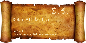 Doba Vitália névjegykártya